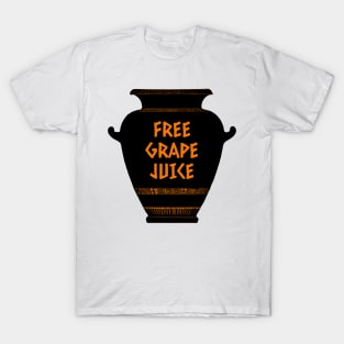 Ancient Greece Red Figure Vase Free Grape Juice Greek Wine T-Shirt